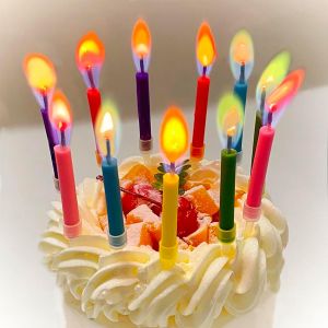 Mevronisshop-18 Pi&egrave;ces Bougie Anniversaire - Bougies De Flamme Color&eacute;es - Sparklers Bougies D'anniversaire, Magic Bougie G&acirc;teau Pour La D&eacute;coration De Mariage D'anniversaire Pour Les Gar&ccedil;ons Et Les Fi - Neuf