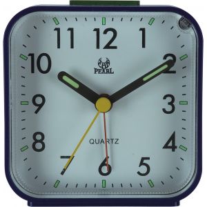 Réveil analogique silencieux à quartz, petit réveil de voyage avec lumière et répétition, à piles, pour chambre à coucher, bureau, voyage (noir) - Neuf