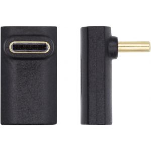 Adaptateur D'Extension Usb 4 Type C 40 Gbit/S 240 W Donn&eacute;es D'Alimentation 8K Vid&eacute;o M&acirc;le Vers Femelle Coud&eacute; Vers Le Haut Pour T&eacute;l&eacute;phone Portable Ns[Z1395] - Neuf