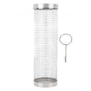 HJLIAN Panier a grillage cylindrique en acier inoxydable 304, outil de barbecue roulant, taille L (11,7 x 3,6 pouces) - Neuf