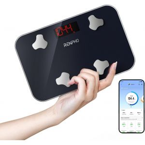 Balance Pese Personne, Mini Balance Avec Masse Graisseuse Et Masse Musculaire, Pèse-Personne Portable Synchronisable Avec Apps, Mesure Maximale 180kg, 28 X 18cm - Neuf
