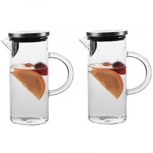 Carafe À Eau Carafe En Verre Frichet 1 Litres 2 Pièces En 1 Ensemble Pichet À Eau Théière - Neuf