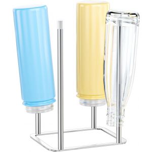 Mevronisshop-Egouttoir Bouteilles, Egouttoir Biberon Bebe En Inox 304, Porte-Bouteille, Support Pour Bouteilles &Agrave; &Eacute;goutter, Porte-&Eacute;gouttoir Multifonction, Convient &Agrave; Verres, Biberons, Thermos, Sacs R - Neuf