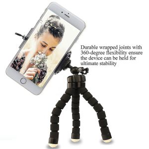 Trépied de téléphone noir avec télécommande pour Iphone,appareil photo - Neuf