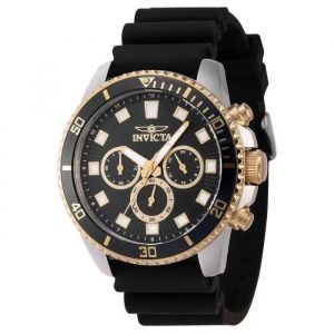 Montre - Invicta - Pro Diver 46120 - Quartz - Acier Inoxydable - Bracelet Silicone Noir - Neuf