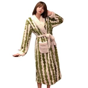 Robe De Chambre Pour Femme High On The Robe, Peignoir &Agrave; Capuche En Coton &Eacute;ponge, Peignoir Doux En Peluche M - Neuf