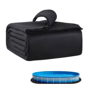Tapis de Sol pour Piscine-Duoku-566x1006 cm-Sous-couche G&eacute;otextile 180 g/m&sup2; pour Piscines Hors Sol Ovales-Installation Rapide - Neuf