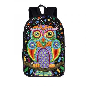 Sacs a dos mignons a imprime oiseau, hibou ou perroquet, pour adolescents, enfants, sacs d'ecole, sacs a dos pour femmes, sacs d'ecole multifonctionnels pour enfants - Neuf