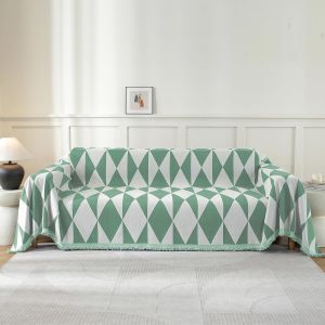 Tianyi-Couvre Canapé, 180x280 Cm, Jeté De Canapé Grande Taille, Housse De Canapé 1/2/3/4 Places, Jete De Canape, Universelle Protege Canape, Recouvre Canape Couverture Canape, Vert Clair - Neuf
