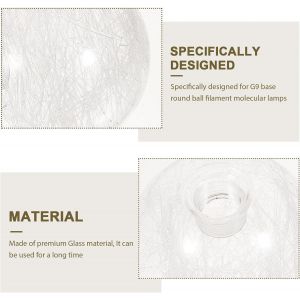 TIANYI-Abat-Jour Globe En Verre G9 Transparent, Couvercle De Lampe Rond 10 cm, Remplacement Pour Plafonnier, Lustre, Applique Murale, Suspension Boule Verre - Neuf