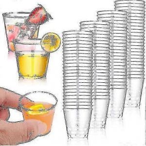 Paquet De 100 Verres À Liqueur En Plastique 30 Ml,Gobelets Réutilisables Pour Fêtes Code De Produit A : 25553 - Neuf