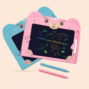 Tablette D'&eacute;criture Lcd &Eacute;criture Color&eacute;e &Eacute;criture Haute Sensibilit&eacute; &Eacute;ducation Pr&eacute;coce Ours Dessin Color&eacute; Tablette Bloc D'&eacute;criture Pour Student_Blue - Neuf