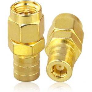 Connecteur SMA vers SMB Adaptateur coaxial SMB femelle vers SMA m&acirc;le pour c&acirc;ble d'extension antenne radio 2 pi&egrave;ces - Neuf