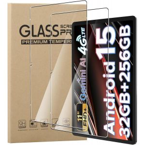 Verre Tremp&eacute; Pour Doogee Tab G6+/Tab G6 Plus 11 Pouces, 2 Pi&egrave;ces 9h Duret&eacute; [Anti-Rayures][Sans Bulles][Haute D&eacute;finition] Protection &Eacute;cran - Neuf