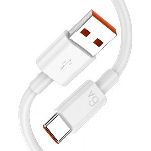 6A Supercharge C&acirc;ble Usb C Pour Honor 400 200 Lite, 100W 1M C&acirc;ble Type C Charge Rapide De Donn&eacute;es, Supercharge Charge Rapide Pour Honor Magic6 Lite 7 Lite 7 6 5 Pro X6B X8B X9C P60 Pad X8A X9 - Neuf