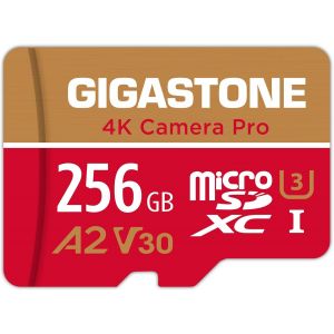 [5 Ans R&eacute;cup&eacute;ration De Donn&eacute;es Gratuite] Carte M&eacute;moire 256 Go, 4k Camera Pro, Vitesse Jusqu'&agrave; 100 Mo/S, Pour Gopro, Dji, Drone, 4k Video A2 V30 U3 Microsdxc Avec Adaptateur - Neuf