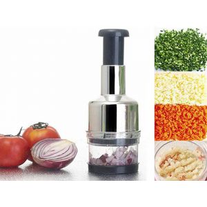 Hachoir &Agrave; Ail Manuel Avec R&eacute;cipient Pour L&eacute;gumes Et Oignons - Neuf