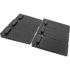 LETNERNY-6 Pièces Cale Porte En Caoutchouc Souple - Arrêt De Bloc Porte Réglable Antidérapant, Protège Sols Et Murs, Convient Pour Tapis, Béton, Parquets - Non Toxique, Non Odeur (Noir) - Neuf