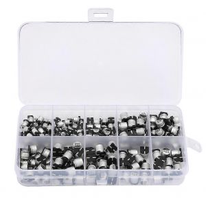 Kit de condensateur &eacute;lectrolytique assorti 200PCS SMD 10Values 10V 50V 1uF 470uF avec bo&icirc;te de rangement - Neuf
