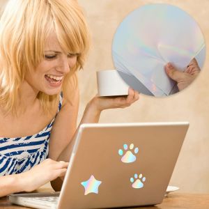 Asfasfq-Lot De 10 Feuilles De Papier Autocollant Holographique A4 Imprimable En Vinyle Séchage Rapide Imperméable Vinyle Arc-En-Ciel Papier Pour Imprimante À Jet D'encre - Neuf