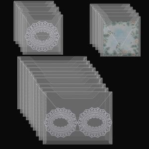 Sjzg-Lot De 20 Pochettes De Rangement Refermables En Plastique Transparent Pour Matrices De Découpe, Pochoirs, Albums, Timbres, Travaux Manuels, Scrapbooking, Cartes En Papier - Neuf