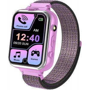 JGD-Montre Intelligente pour Enfants - Montre Enfant Gar&ccedil;on Fille, 14 Jeux, Musique, SOS, T&eacute;l&eacute;phone, Alarme, Montre Connect&eacute;e Enfant 4-12 Ys - Neuf