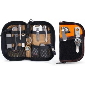 Checarzhn--No1-Ve10 X-Pac ¿ Pochette À Outils Edc Pour Homme, Petite Pochette De Rangement Edc Avec 7 Poches, Pochette Edc Pour Outils Multiples, Organ Ur Compact En Nylon - Neuf