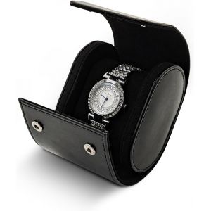 Kal-Boite A Montre, Pu Cuir Hommes Et Femmes Boite Rangement Montre, Portable Rangement Montre, Etui Montre Voyage Avec Oreiller Amovible(Noir) - Neuf