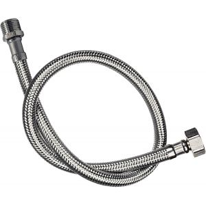 Industrial|Tuyau Flexible pour Robinet|Femelle/Mâle|F 3/8""-M 10 x 100|35cm de Longueur|Tuyau pour Robinet ou Douche en Acier Inoxydable|Flexo pour mitigeur cuisine,robinet lavabo - Neuf