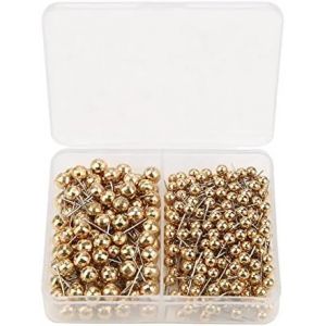 Chenquansarl-Lot De 300 &Eacute;pingles &Agrave; T&ecirc;te De Perle Ronde Dor&eacute;es Id&eacute;ales Pour La Couture, Le Marquage Et Les Projets Cr&eacute;atifs - Neuf