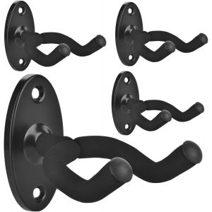 ChenQuanSarl-Support Guitare Mural, Support Mural Guitare Avec Joug De Coussin Souple Rotatif Pour Guitare De Toutes Tailles, Support Ukulele En De U En Métal Massif Pour Guitare, Basse, Guitare Elec - Neuf