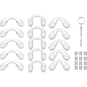 Kalanka-Lot De 30 Plaquettes De Nez Pour Lunettes En Forme De U, Plaquettes De Nez Antid&eacute;rapantes Pour Lunettes En Silicone Souple, 3 Tailles Diff&eacute;rentes, Pour Lunettes Et Lunettes De Soleil - Neuf