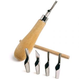 2x Outils De Sculpture Tampon En Caoutchouc Coupe Bloc Avec L'ensemble D'outils - Neuf