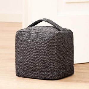 KALANKA-Cale Porte Tissu Pour Sol - Extra Lourd 1 kg - avec Housse Lavable, Poignée de Transport et Patins Antidérapants - pour La Maison et Le Bureau (Gris) - Neuf