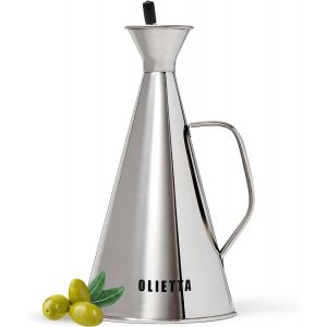 Bhhbb-Bouteille À Huile Ou Vinaigre Avec Bec Verseur Anti-Gouttes En Acier Inoxydable 250 Ml 0,25 Litre U2013 Idéal Pour Verser L`Huile D`Olive Et Autres Liquides U2013 Étanche, Facile À Nettoyer - Neuf