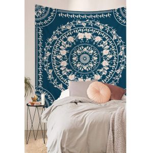 Tapisserie murale bohème mandala 130 x 150 cm pour décoration nature - Neuf