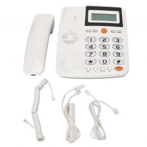 Téléphone filaire filaire Identification de l'appelant Amplifié HD Appel mains libres Luminosité réglable Téléphone à gros boutons pour les personnes âgées - Neuf
