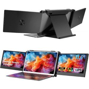 ChenQuanSarl-Extension D'Écran Pour Ordinateur Portable 11,6"" 1080P Fhd Ips Triple Moniteur Portable Pour Ordinateur Portable Hdmi/Usb A/Type C Plug And Play (Mac/Windows/Android/Swit) - Neuf