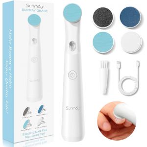 Tianyi-Sunmay Lime &Agrave; Ongles &Eacute;lectrique, Lime &Agrave; Ongles Professionnelle Pour Ongles Naturels En Gel Acrylique D&eacute;butant Avec 4 Disques De Limage, Lime &Agrave; Ongles &Agrave; Batterie Pour P&eacute;dicure &Agrave; Domicile - Neuf