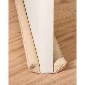 JEXNOVASHOP-Boudin de Porte de 70 &agrave; 100cm Tissu Lavable - &Eacute;conomie d'&Eacute;nergie - Non Adapt&eacute; aux Moquettes - Comprend Un Sac de Rangement - Beige - Neuf
