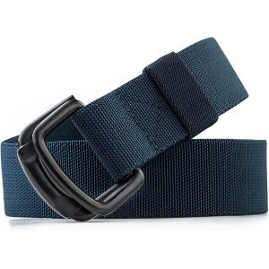 Cauc-Ceintures Homme, Femme Ceinture &Eacute;lastique Jeans Ceinture Tactique Militaire En Toile Nylon Molle D-Ring Boucle Sangle R&eacute;glable Pour Sport Ext&eacute;rieur Pratique Et Durable 1.5 - Neuf