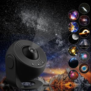 Projecteur Galaxy, 13 En 1, Lumière D'Étoiles Pour Planétarium Domestique Pour Chambre À Coucher, Nébuleuse Rotatif À 360°, Lampe De Nuit Ciel Étoilé Avec 12 Constellations Du Système Solaire - Neuf
