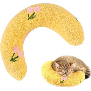 Letnerny-Oreiller Pour Chats, Oreiller En Forme De U Pour Dormir, Jouet Apaisant Doux Et Moelleux Pour Animaux De Compagnie, Oreiller &Agrave; L'herbe &Agrave; Chat, Jouet En Peluche &Agrave; L'herbe &Agrave; Chat, Repos - Neuf