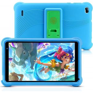 lbgwp60-Kids Tablet 7 Inch Android 11 Os 2Gb Ram 1024 X 600 Hd Touch Screen Wifi Bluetooth Camera Learning App With Parental Control On Playstore (Blue) - Neuf