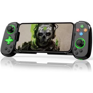 Manette de jeu mobile pour iPhone/Android/PC/Switch/PS4/PS3, manette de jeu sans fil avec Turbo/6 axes Gyro/Vibration, Play Call of Duty, Roblox, Genshin Impact, Cloud Gaming, Remote Play - Neuf