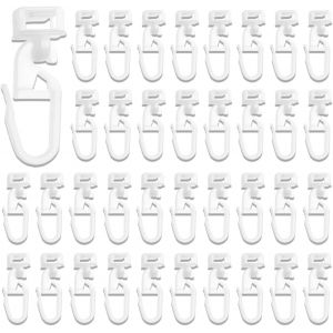 KALANKA-60 crochets coulissants pour rideaux universels en plastique, crochets de rideau coulissants pour rail, crochet de rail pour rideaux, caravanes, camping-cars et rails de rideau de maison - Neuf