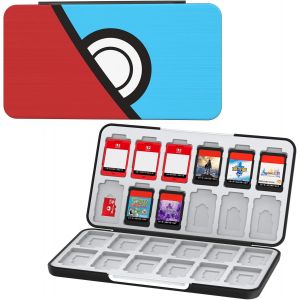 Kal-Étui Pour Carte De Jeu Pour Nintendo Switch 2/Switch Oled&lite,Étui Pour Carte De Mémoire Motif Personnalisé Avec 24 Emplacements Pour Cartes De Jeu Et 24 Emplacements Pour Cartes Micro Sd - Neuf