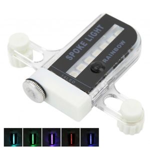 Lumi&egrave;re De Roue De V&eacute;lo Led Double Face &Eacute;tanche 14 Led Color&eacute;es Lumi&egrave;re De Rayon De V&eacute;lo Pour La Conduite De Nuit - Neuf