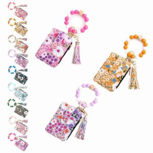 Les Femmes De Bobo Perles Porte-Monnaie &Agrave; Pompon De Porte-Cl&eacute;s, Mod&egrave;le De Fleur De Bracelet Porte-Monnaie - Neuf