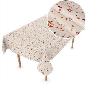 Sjzg-Nappe En Toile Cir&eacute;e Lavable, Nappe En Plastique Au M&egrave;tre, Rectangulaire, Ronde, Ovale, Rouge, 160 X 140 Cm - Neuf
